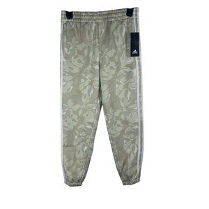 Adidas Joggers Pants Girls M (10/12) Regular Fit Beige Camouflage Pattern NEW